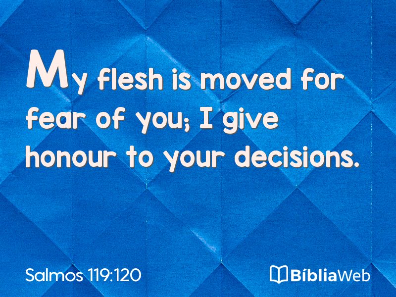Salmos 119:120 em imagem para compartilhar