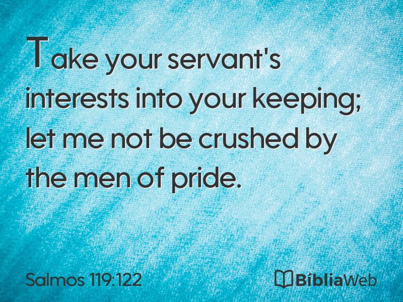 Salmos 119:122 em imagem para compartilhar