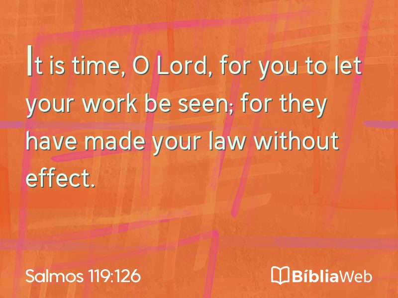 Salmos 119:126 em imagem para compartilhar