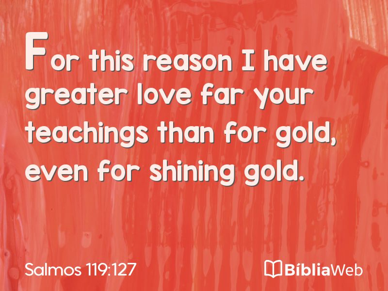 Salmos 119:127 em imagem para compartilhar