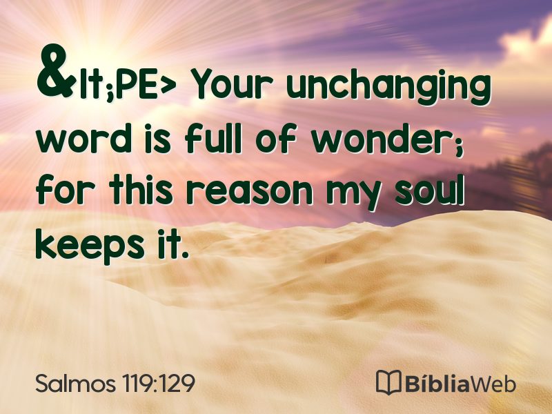Salmos 119:129 em imagem para compartilhar