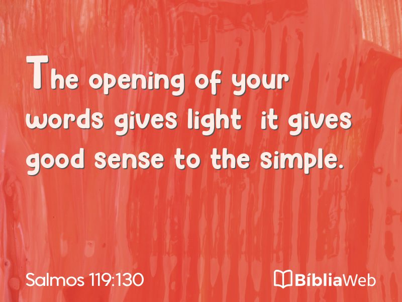 Salmos 119:130 em imagem para compartilhar