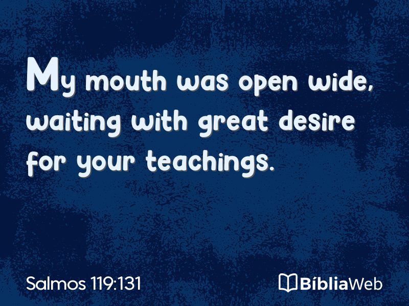 Salmos 119:131 em imagem para compartilhar