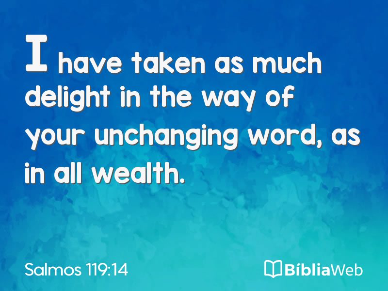 Salmos 119:14 em imagem para compartilhar