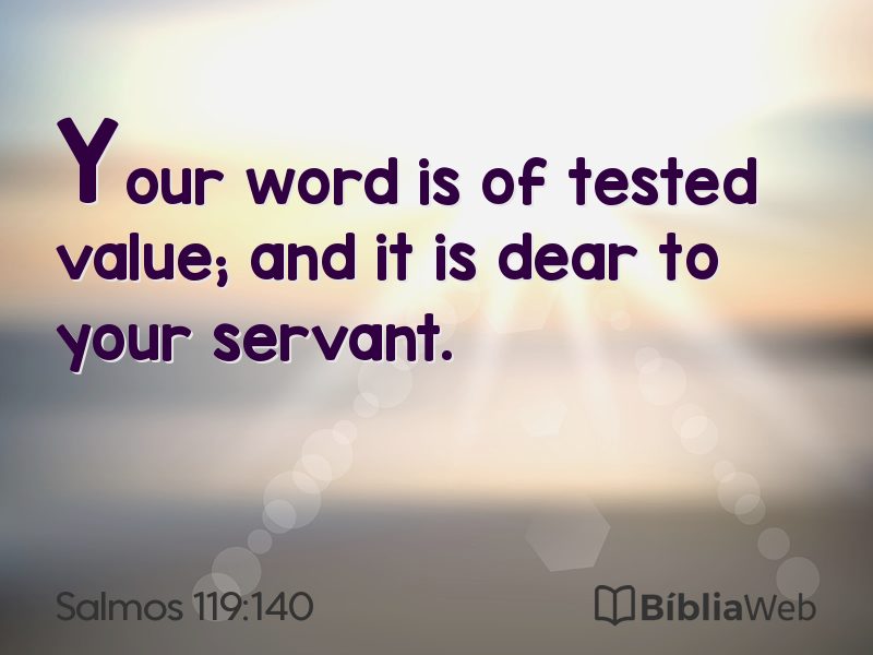 Salmos 119:140 em imagem para compartilhar