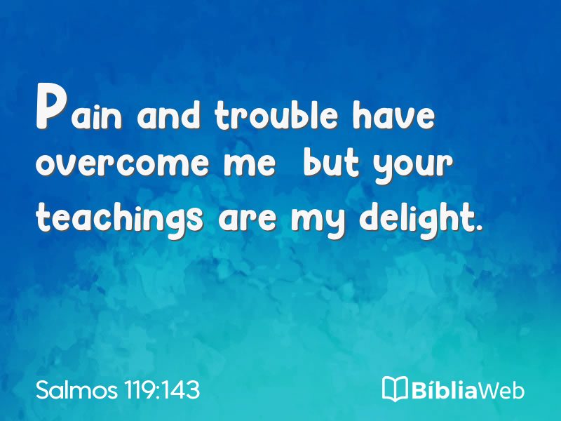 Salmos 119:143 em imagem para compartilhar