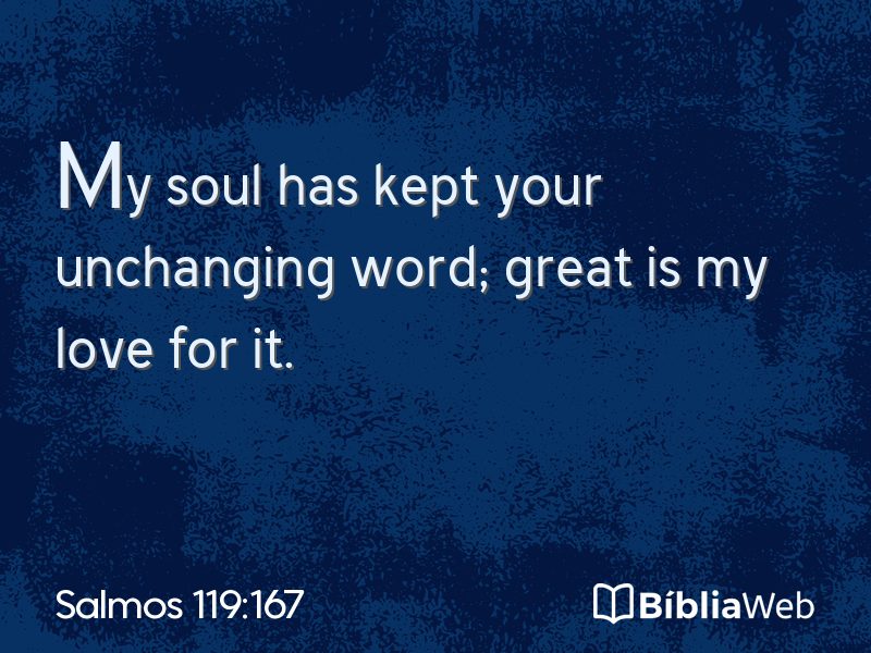 Salmos 119:167 em imagem para compartilhar