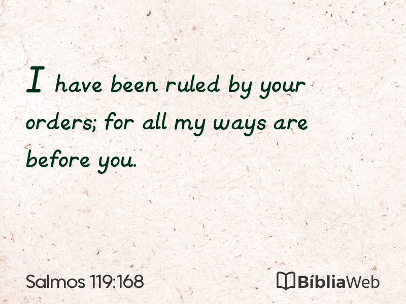 Salmos 119:168 em imagem para compartilhar
