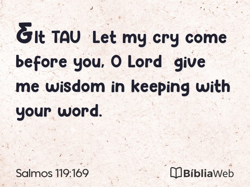 Salmos 119:169 em imagem para compartilhar