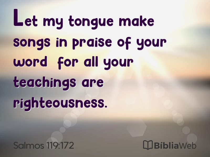 Salmos 119:172 em imagem para compartilhar