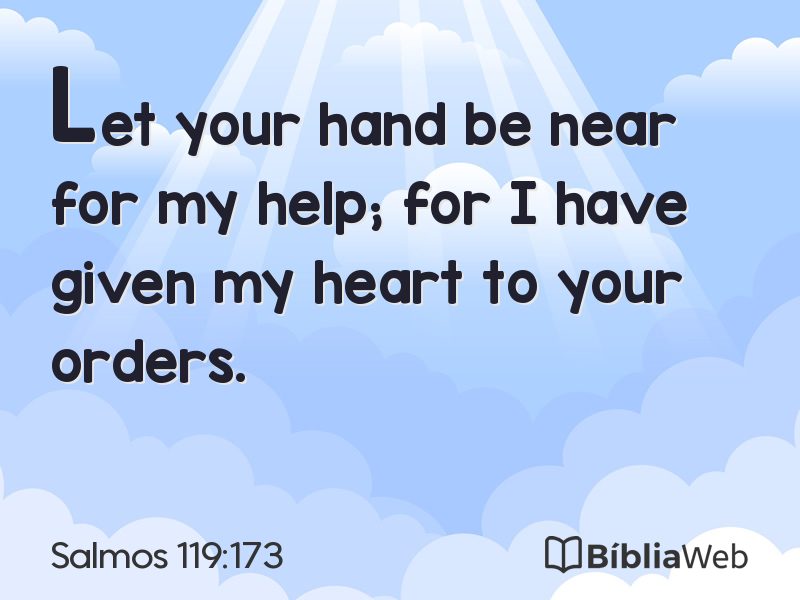 Salmos 119:173 em imagem para compartilhar