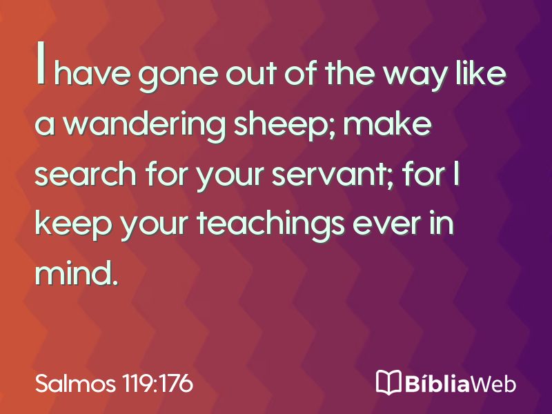 Salmos 119:176 em imagem para compartilhar