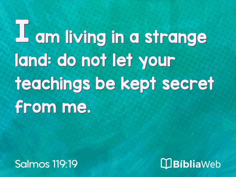 Salmos 119:19 em imagem para compartilhar