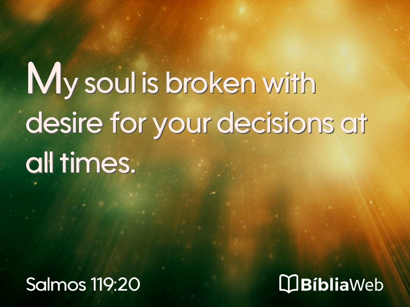 Salmos 119:20 em imagem para compartilhar