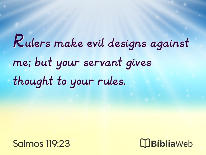 Salmos 119:23 em imagem para compartilhar