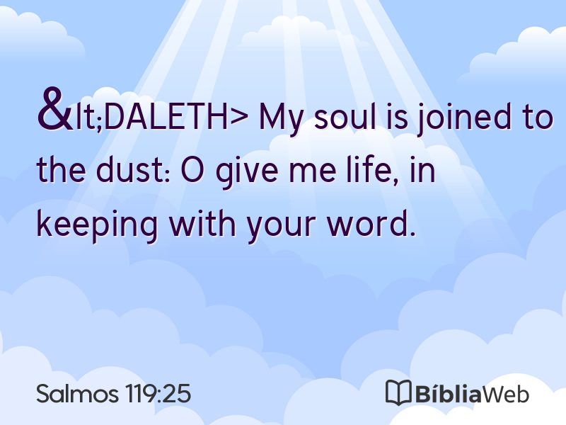 Salmos 119:25 em imagem para compartilhar