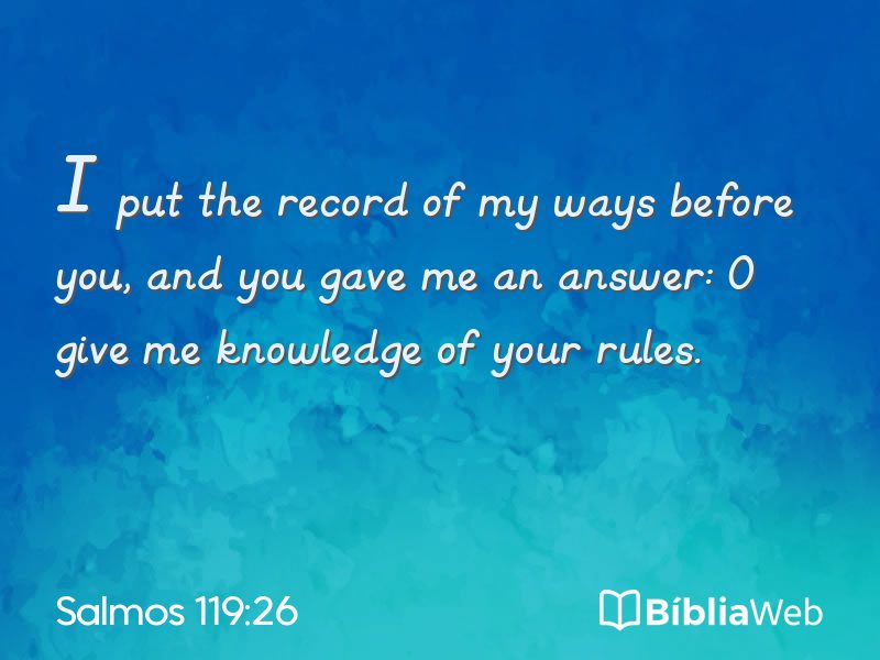 Salmos 119:26 em imagem para compartilhar