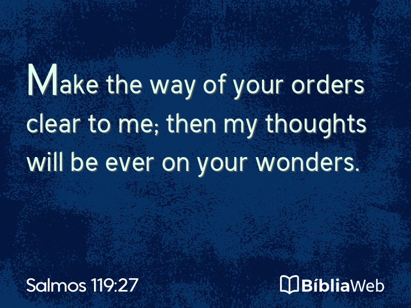 Salmos 119:27 em imagem para compartilhar