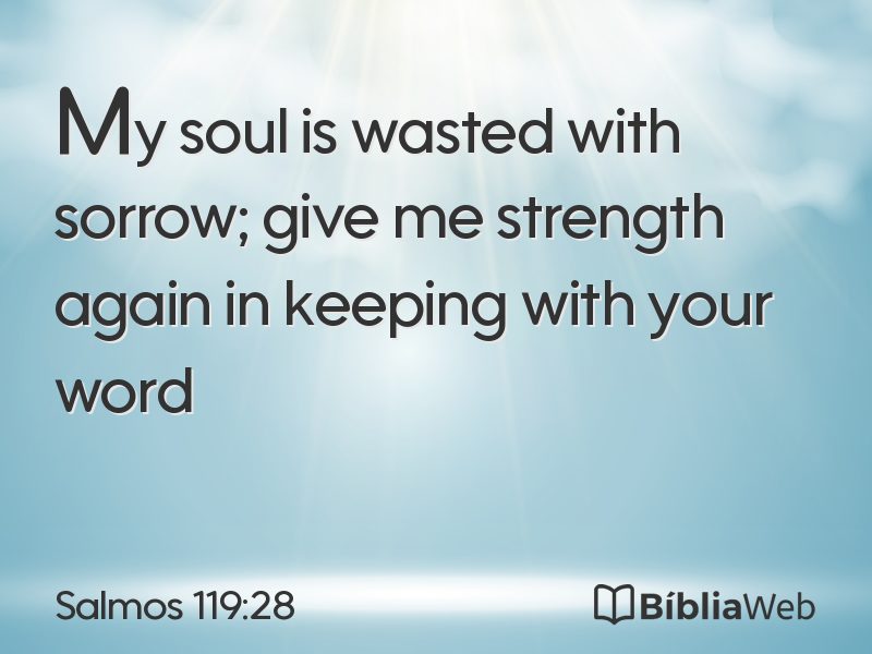 Salmos 119:28 em imagem para compartilhar