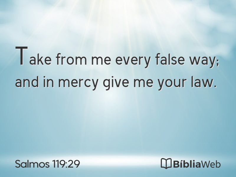 Salmos 119:29 em imagem para compartilhar