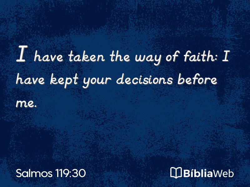 Salmos 119:30 em imagem para compartilhar