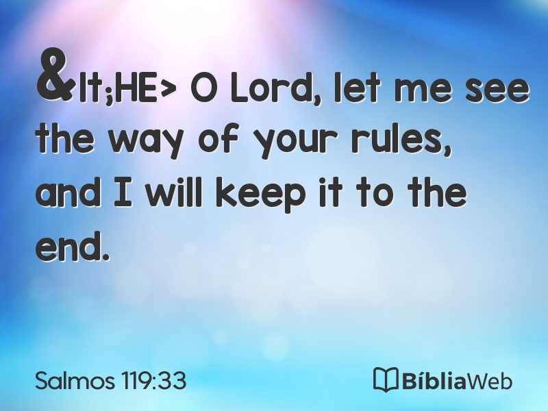 Salmos 119:33 em imagem para compartilhar