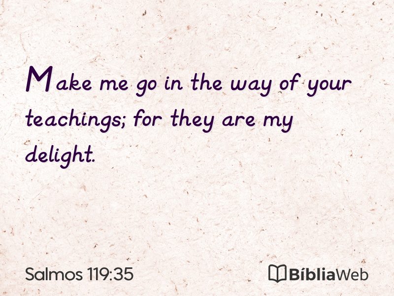 Salmos 119:35 em imagem para compartilhar