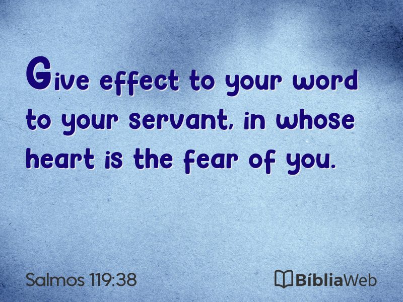 Salmos 119:38 em imagem para compartilhar