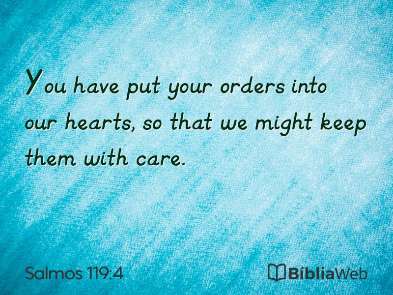 Salmos 119:4 em imagem para compartilhar
