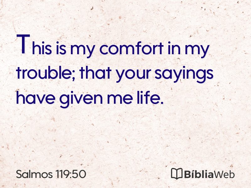 Salmos 119:50 em imagem para compartilhar