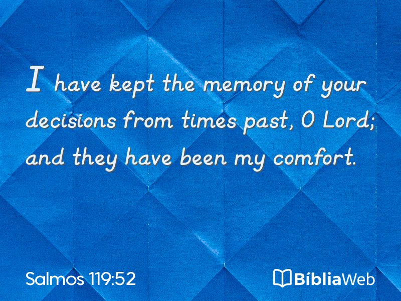 Salmos 119:52 em imagem para compartilhar