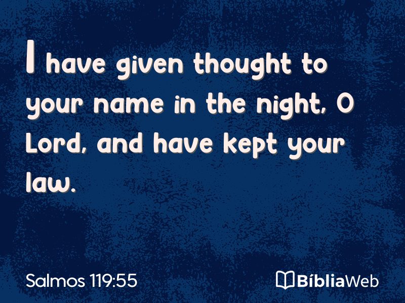 Salmos 119:55 em imagem para compartilhar