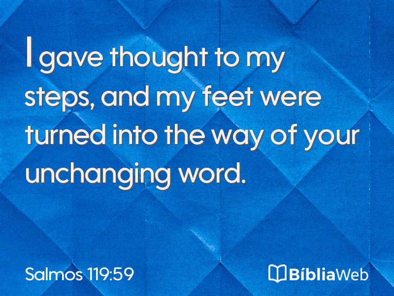 Salmos 119:59 em imagem para compartilhar