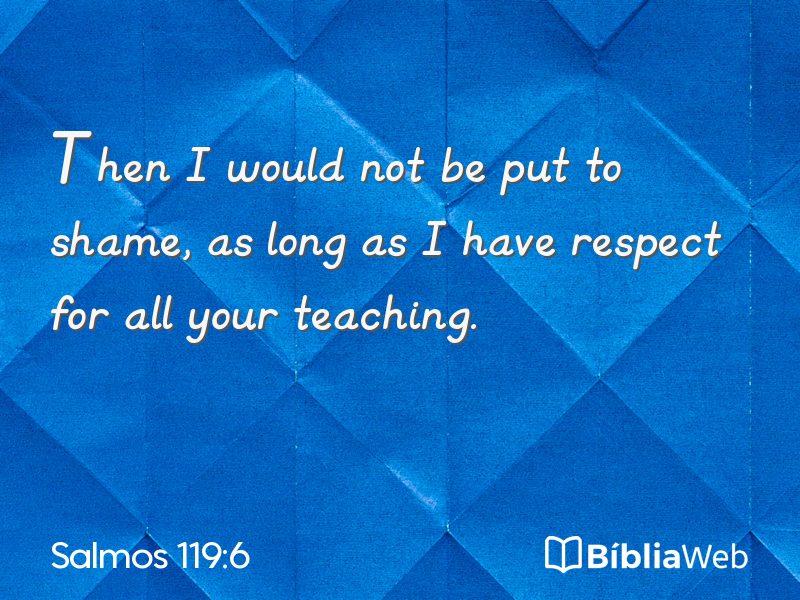 Salmos 119:6 em imagem para compartilhar
