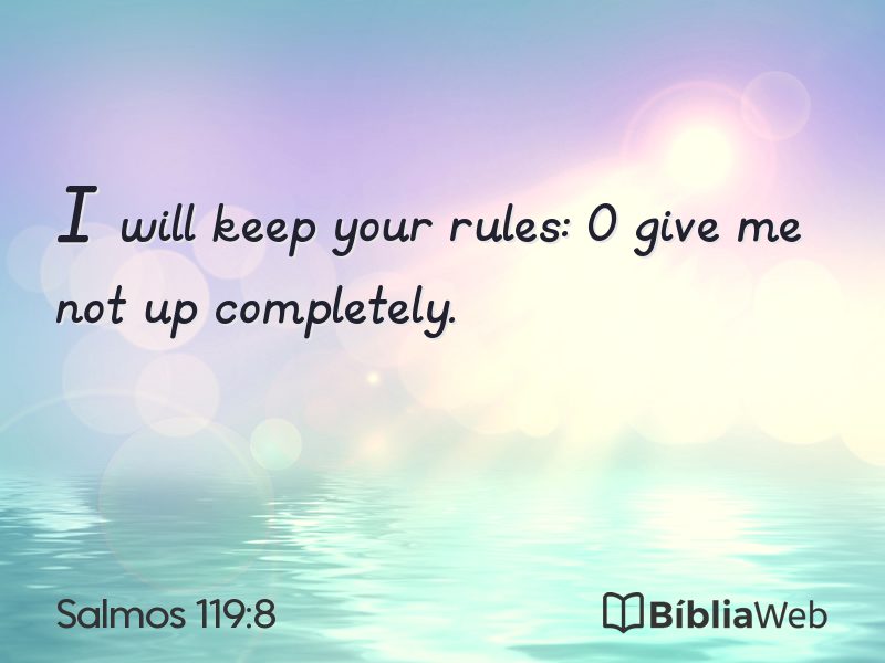 Salmos 119:8 em imagem para compartilhar