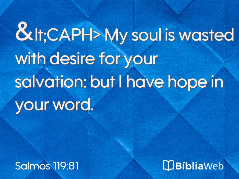 Salmos 119:81 em imagem para compartilhar