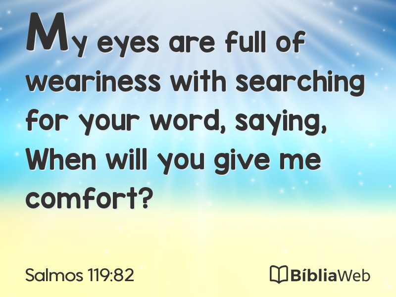Salmos 119:82 em imagem para compartilhar