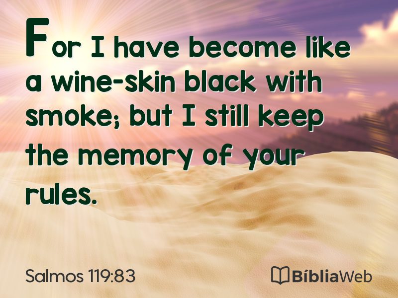 Salmos 119:83 em imagem para compartilhar