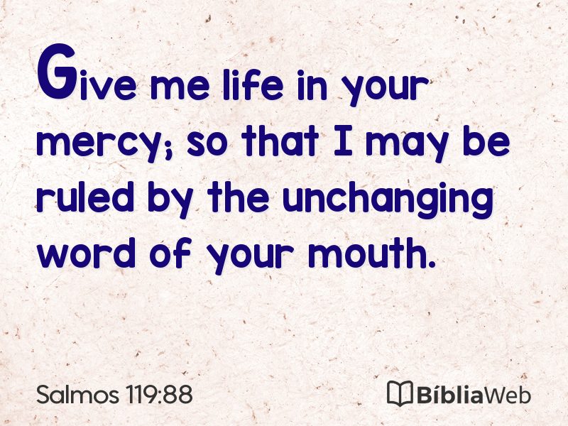 Salmos 119:88 em imagem para compartilhar