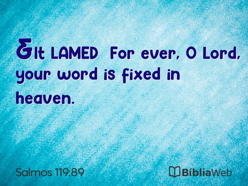 Salmos 119:89 em imagem para compartilhar