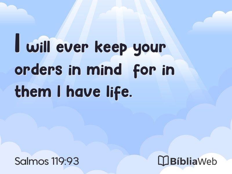 Salmos 119:93 em imagem para compartilhar