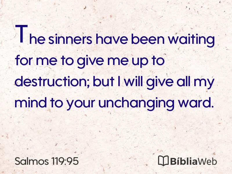 Salmos 119:95 em imagem para compartilhar