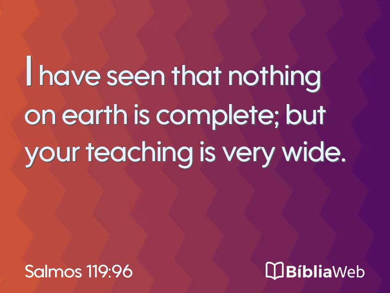 Salmos 119:96 em imagem para compartilhar