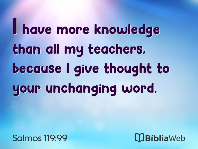 Salmos 119:99 em imagem para compartilhar