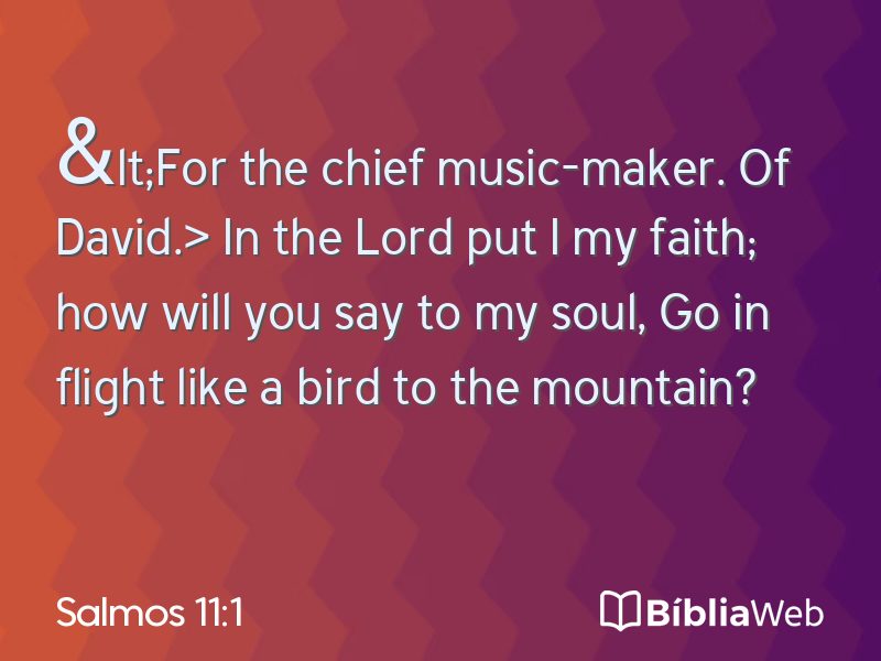 Salmos 11:1 em imagem para compartilhar