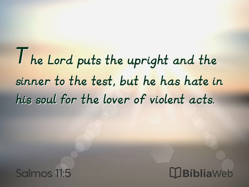 Salmos 11:5 em imagem para compartilhar