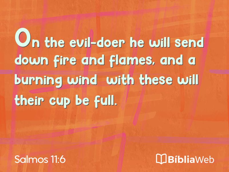 Salmos 11:6 em imagem para compartilhar