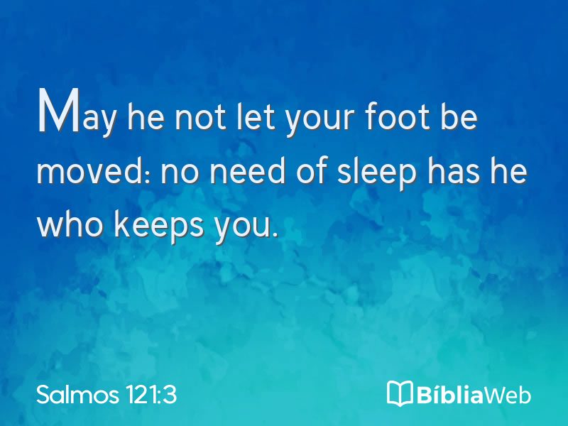 Salmos 121:3 em imagem para compartilhar