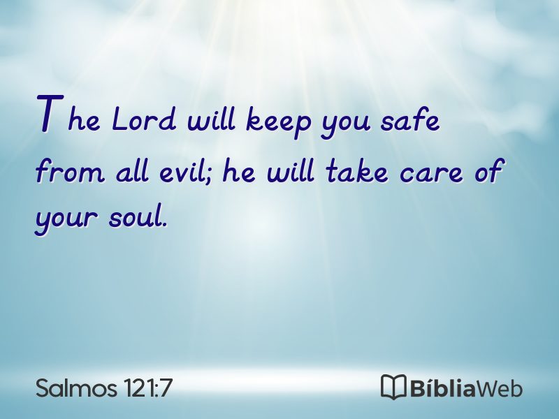 Salmos 121:7 em imagem para compartilhar