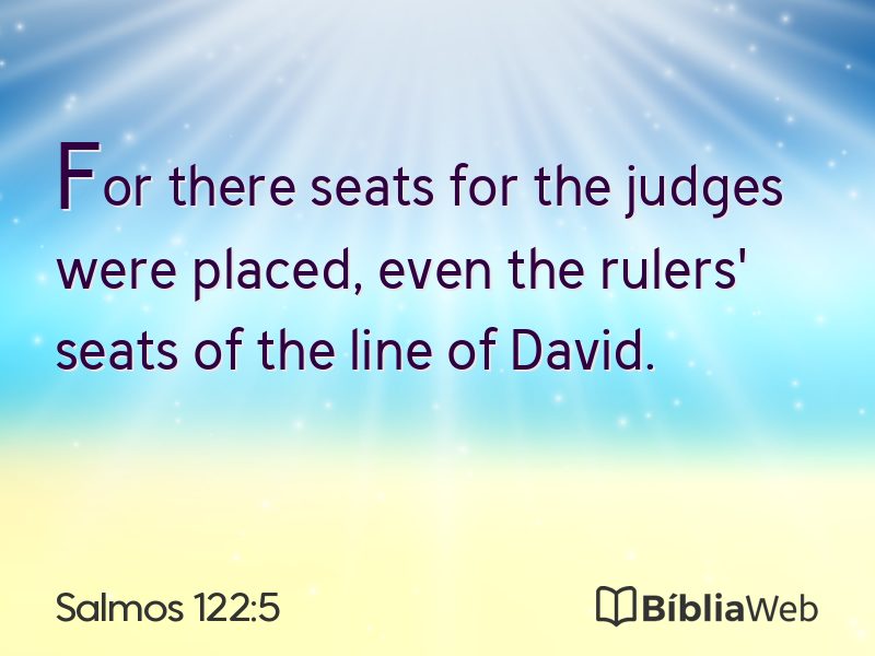 Salmos 122:5 em imagem para compartilhar